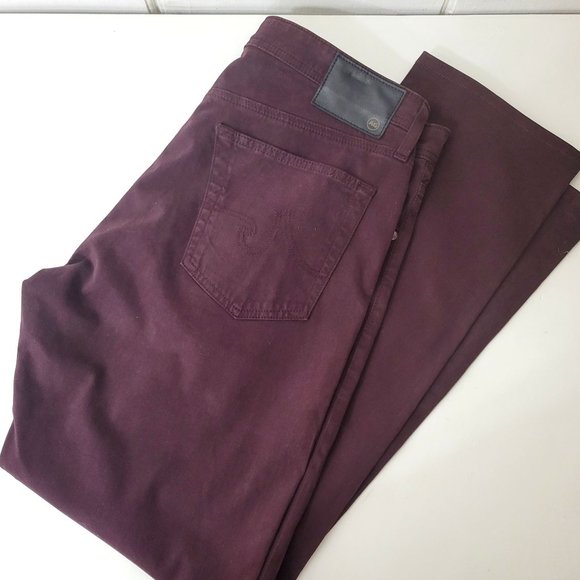 AG Adriano Goldschmied Plum Brushed Denim Jeans The Everett - Picture 2 of 7